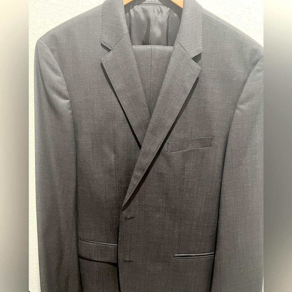 Hugo Boss charcoal gray suit